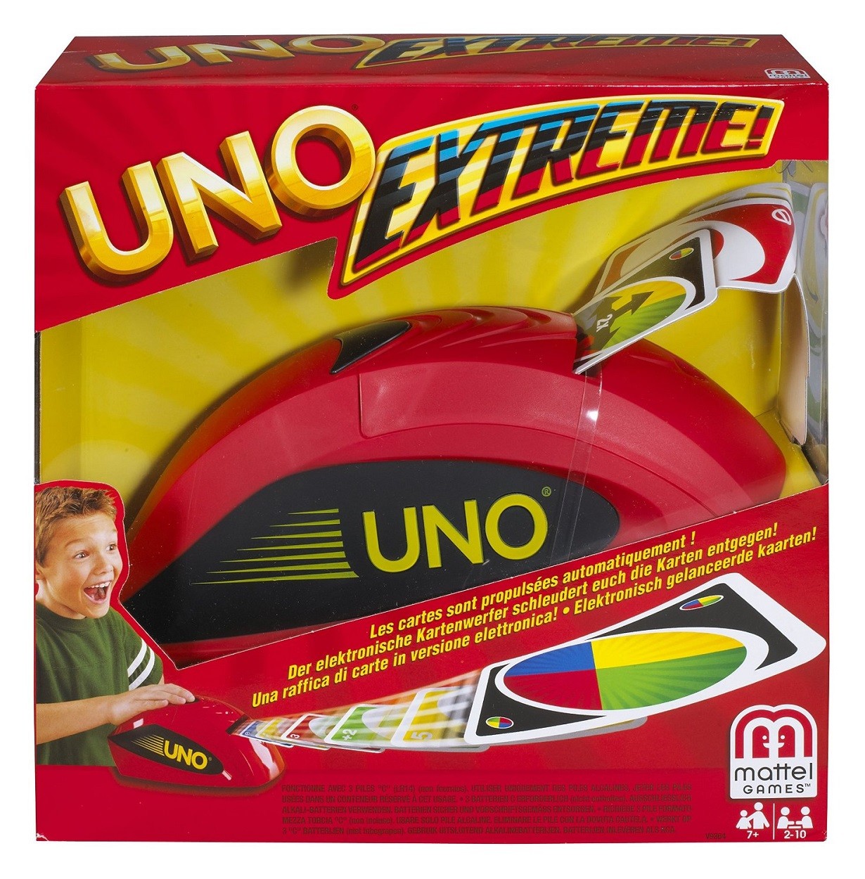  Mattel Games Juego de cartas Uno Extreme con lanzador