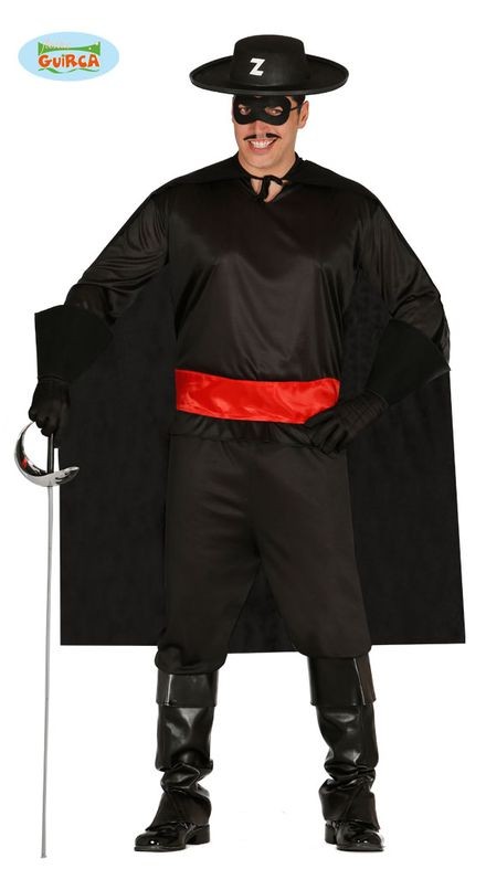ganado Fobia Engañoso Disfraz El Zorro ADULTO - Superjuguete Montoro